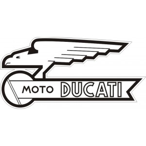2x pegatinas Ducati moto