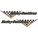 2x Pegatina logo Harley bandera