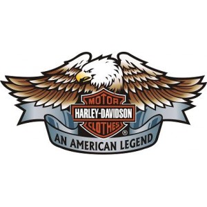 2x Pegatinas logo Harley Aguila
