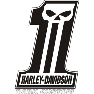 2x Pegatinas Harley Dark Custom