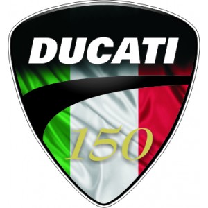 2x Logo Escudo Ducati 150 GEL