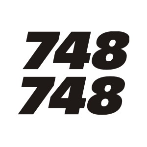 2X Pegatinas Logo Ducati 748