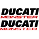2x Pegatinas Ducati Monster deposito
